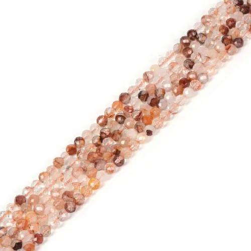 Miniatura 79 de Cuentas redondas facetadas de aguamarina natural de 4mm cuentas sueltas de 16 pulgadas para hacer joyas con cuentas