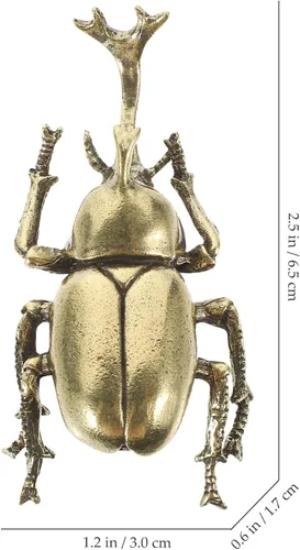 Miniatura 3 de IMIKEYA Escarabajo modelo Escarabajo Té para mascotas Vintage Té Artesanía de mascotas Estatua de la vendimia Escultura de animales pequeños