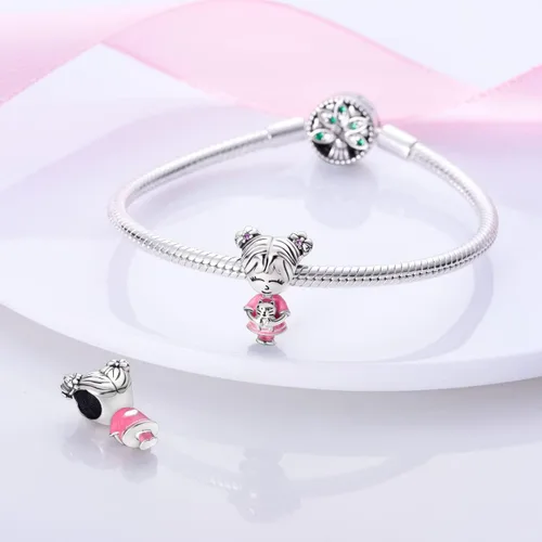 Miniatura 2 de Hapour Abalorios de plata de ley 925 para pulseras de dije, collar, joyería, colgante, abalorios, abalorios para mujeres y madres