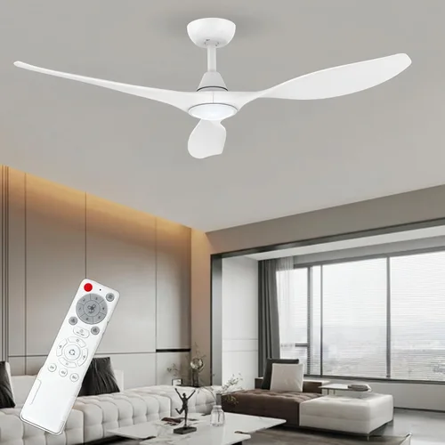 Miniatura 17 de Roomratv Ventiladores de techo con luces y control remoto, motor CC reversible silencioso y silencioso, 6 velocidades, temporizadores, 3 CCT, uso