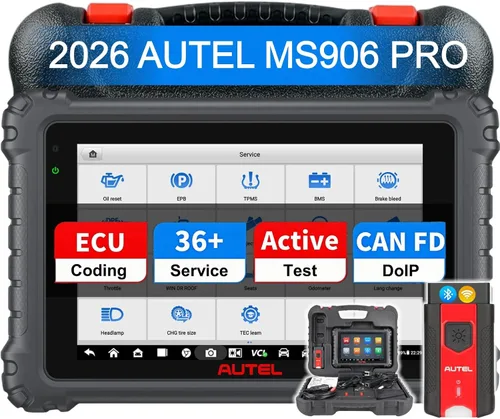 Autel Escáner de diagnóstico MaxiSys MS906 Pro OBD2, codificación ECU, más de 3000 pruebas activas, servicio de más de 40 años, herramienta de
