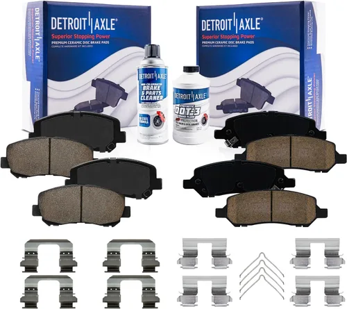 Miniatura 137 de Detroit Axle - Pastillas de Freno Delantero Izquierdo Reemplazo de Pinza de Disco para Dodge Ram 1500 Dakota Mitsubishi Raider - Juego de 3 piezas
