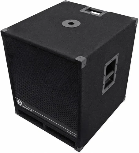 Miniatura 2 de Rockville RBG18S subwoofer PA de 18 pulgadas, 2000 W pico/500 W RMS, alimentación activa, DSP y limitador, crossover ajustable, madera de birch de 7