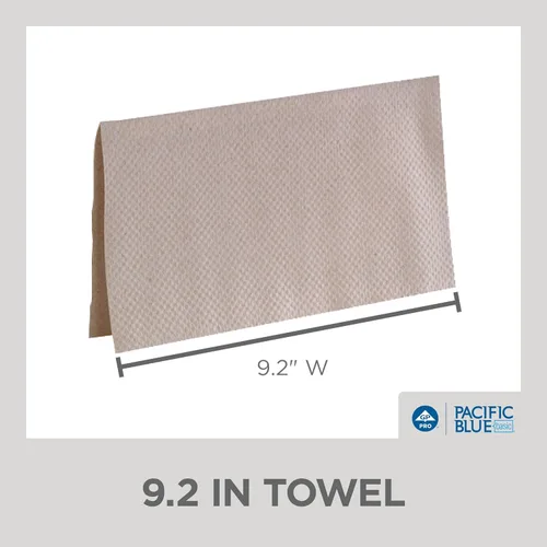 Miniatura 4 de Toallas de papel recicladas Pacific Blue Basic S-Fold de GP PRO (Georgia-Pacific), marrón, 23504, 250 toallas por paquete, 16 paquetes por caja