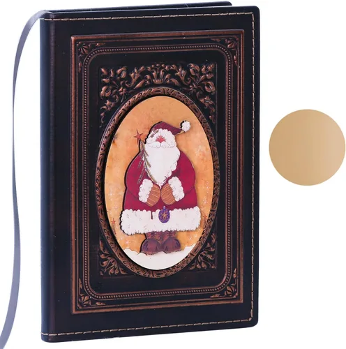 Miniatura 8 de Diario sin forro – Regalo de Papá Noel de Navidad y regalo 3D en relieve de tapa dura, cuaderno de bocetos A5 en blanco, 8.4 x 5.7 pulgadas