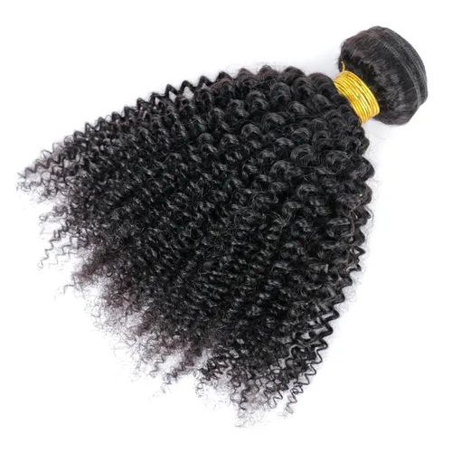Miniatura 3 de Paquetes de cabello afro rizado y kinky, extensiones de cabello humano de 8 pulgadas, tejido rizado sin procesar, doble entretejido, virgen