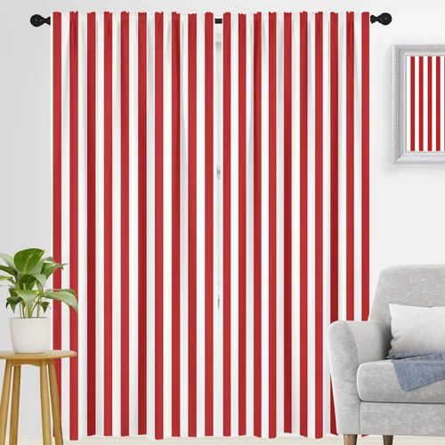 Miniatura 14 de zokyer Cortinas de ventana a rayas beige crema, modernas rayas verticales de 63 pulgadas de largo, 2 paneles, cortinas bohemias neutras para niños