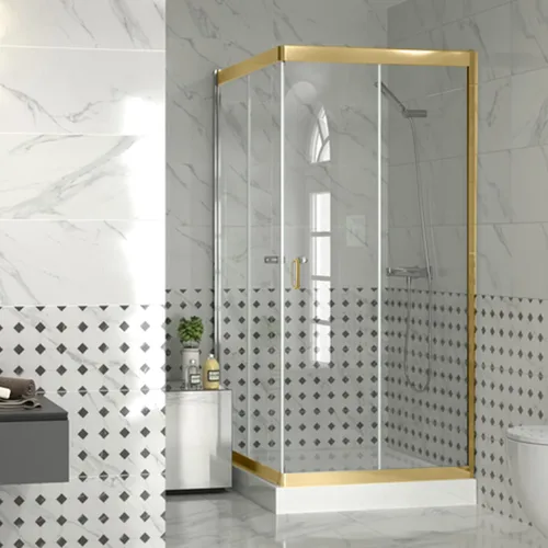 Miniatura 7 de CKB Tirador de puerta de ducha de 6" espalda con espalda compatible con vidrio de 1/4" a 1/2" de grosor para puertas de ducha sin marco, chapado
