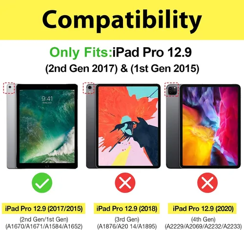 Miniatura 2 de ProCase Funda para iPad Pro 12.9 2017/2015 (1ª y 2ª Generación), Funda con Soporte Tipo Folio para iPad Pro de 12.9 Pulgadas