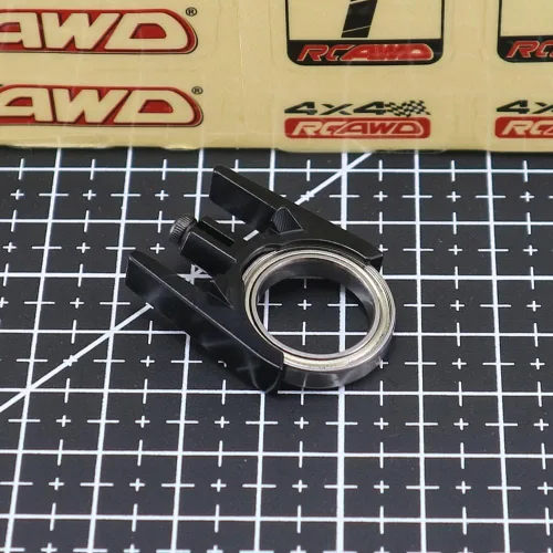 Miniatura 5 de RCAWD Juego de soporte de alta velocidad de eje de transmisión central de aleación de aluminio para coches 1-10 Arrma 3s Blx y Mega550 (negro)