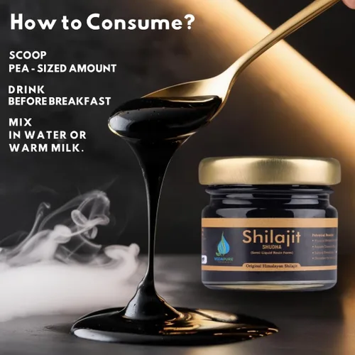 Miniatura 3 de Vedapure - Resina Shilajit del Himalaya pura 100% pura Shilajit con ácido fúlvico y más de 85 minerales traza complejo para energía y apoyo
