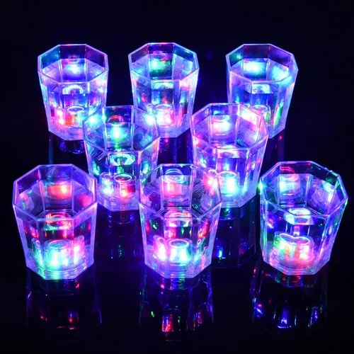 Miniatura 2 de Juego de 24 vasos de chupito iluminados, regalos de fiesta, vasos de chupito para adultos, para fiesta, luz LED, vasos que brillan en la oscuridad