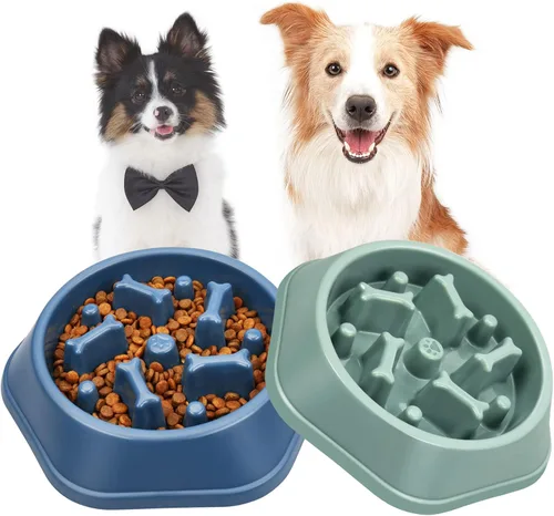 Miniatura 8 de UPSKY Cuenco Rompecabezas de Alimentación Lenta para Perros, Cuenco Interactivo Antideslizante Anti-Hinchazón para Lamer Golosinas para Perros