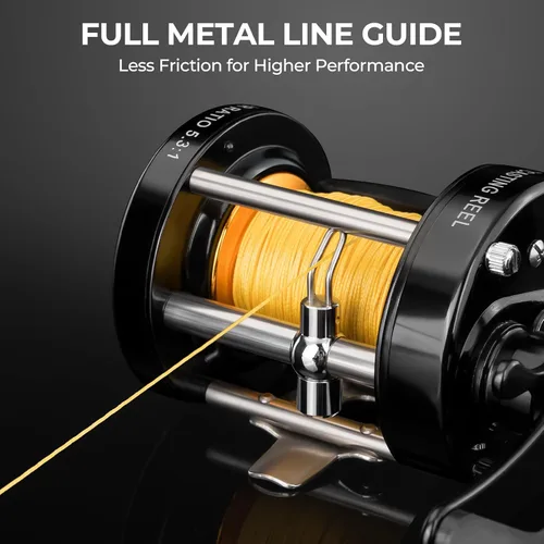 Miniatura 7 de KastKing Rover Round Baitcasting Fishing Reel, Perfect Conventional Reel for Catfish, Salmon/Steelhead, Striper Bass and Inshore Saltwater Fishing