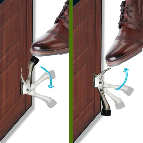 Miniatura 2 de Tope de puerta de un solo toque, sujeta-puertas, topes de puerta resistentes, para la parte inferior de la puerta, con puntas de goma de altura