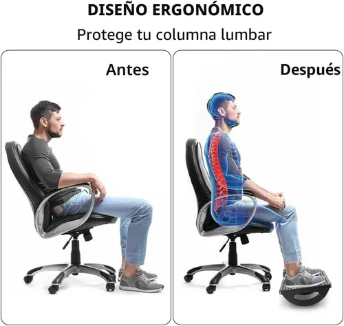 Miniatura 4 de CasaZenith Reposapiés para debajo del escritorio en el trabajo - Taburetes ergonómicos para debajo del escritorio de oficina - Reposapiés oscilante
