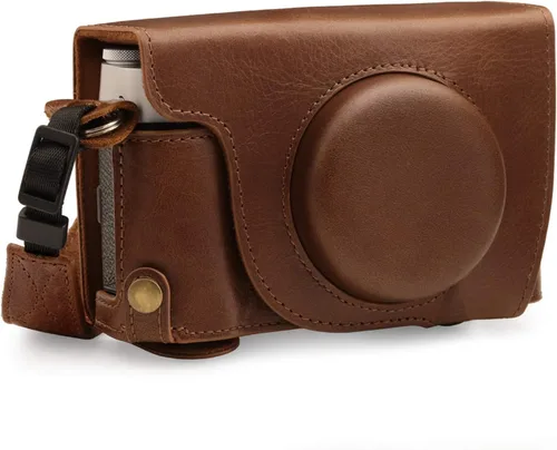 Miniatura 10 de MegaGear MG1892 Ever Ready - Funda de piel auténtica para cámara compatible con Fujifilm X100V, color negro