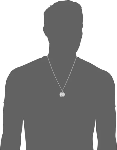 Miniatura 2 de De los hombres collar de acero inoxidable con grabado Saint Christopher Colgante, 24