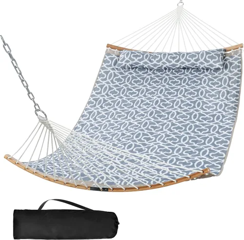 SUNCREAT Hamacas de árbol para exterior, hamacas portátiles con bolsa de transporte, patrón gris