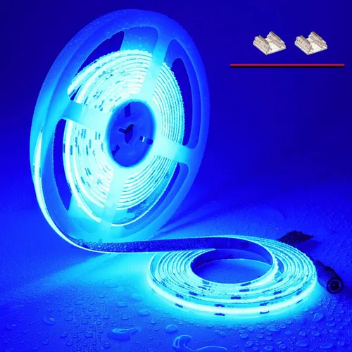 Miniatura 17 de TOPAI Tira de luz LED COB de 12 V, 3000 K, blanco cálido, impermeable, IP65, 480 LEDs/M, súper brillante, 4000 lúmenes, CRI>90, 16.4 pies, sin