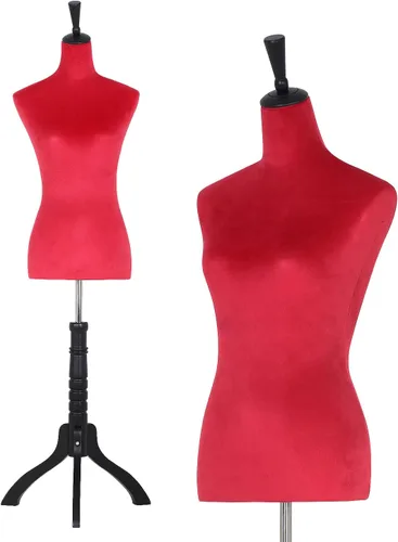Miniatura 8 de Cuerpo de maniquí para mujer, forma de maniquí, torso de maniquí con soporte para exhibición de 60 a 67 pulgadas, altura ajustable para coser base