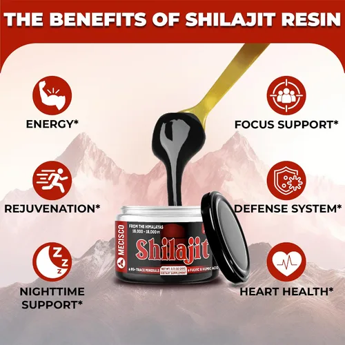 Miniatura 4 de Shilajit orgánico puro del Himalaya, 2 paquetes de 0.7 onzas (0.71 oz), el suplemento Shilajit contiene fúlvico, ácido húmico natural y más de 85