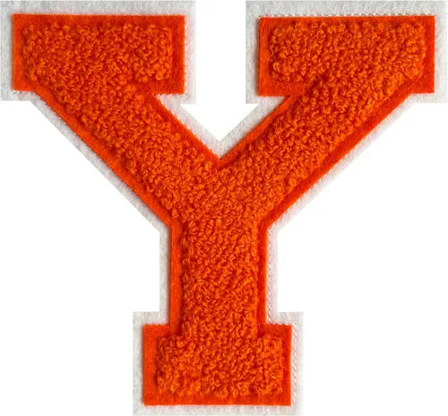 Miniatura 15 de Parche de letras de felpilla naranja de 4.5 pulgadas, alfabeto universitario para planchar y coser para chaquetas, sudaderas, camisetas, jeans