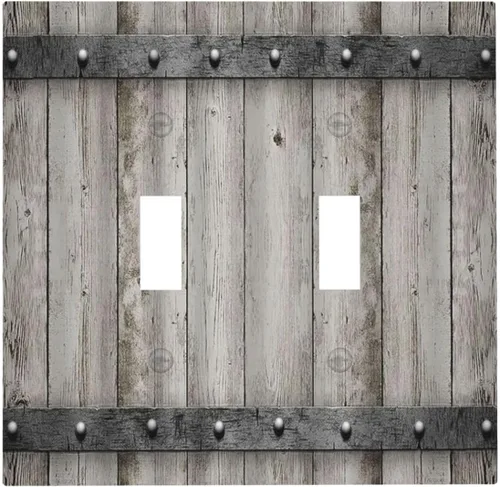 Miniatura 57 de Mid Century Morden Boho - Placa de pared para interruptor de luz dúplex de 1 banda, placa frontal decorativa eléctrica para receptáculo para baño