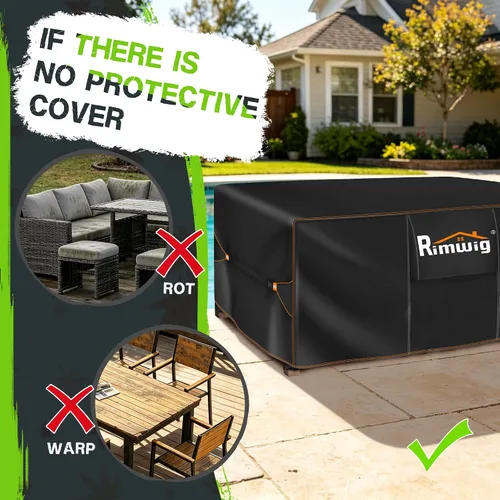 Miniatura 5 de Fundas extragrandes impermeables para juego de muebles de patio, liquidación de fundas para muebles de exterior, fundas para juego de sofá
