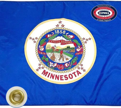 Miniatura 69 de FlagSource Bandera del estado de nailon de Iowa, fabricada en los Estados Unidos, 4 x 6 pies Iowa 4x6