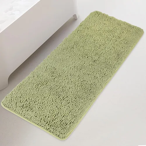 Miniatura 270 de Yeaban Alfombra de pasillo de baño de 24 x 72 pulgadas, antideslizante, alfombra de baño larga de felpilla gruesa, absorbente y lavable, alfombra