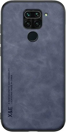 Kepuch Silklike - Funda para Redmi Note 9 4G/Redmi 10X 4G - Cubierta Parachoques Placa de Metal Incorporada para Redmi Note 9 4G/Redmi 10X 4G - Azul