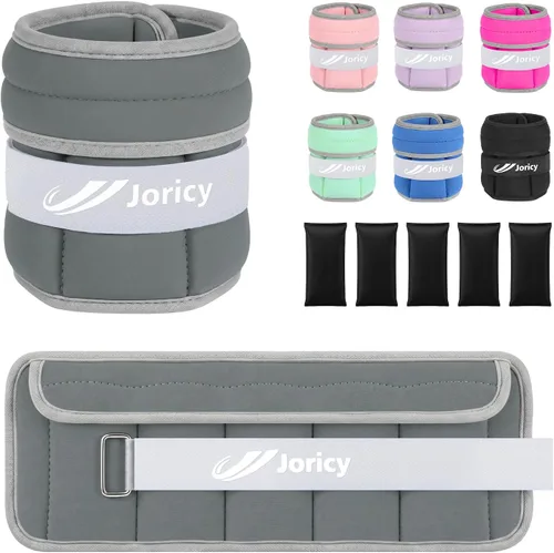 Pesas de tobillo ajustables para mujeres y hombres, un par de pesas de 1-3/4/5/6/8/10/20 libras con bolsas de arena extraíbles y ajuste seguro para