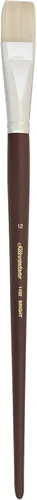 Miniatura 9 de Silver Brush Limited 1903S6 Bristlon Filbert - Brocha para pinturas acrílicas y al óleo, tamaño 6, mango corto Filbert - Mango corto