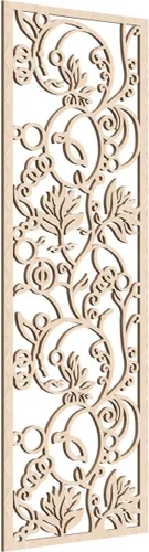 Miniatura 124 de 9 3/8"W x 24 3/8"H x 1/4"T Caspio Decorativos Paneles De Pared De Madera De Calado, Roble Rojo rojo (Red Oak)