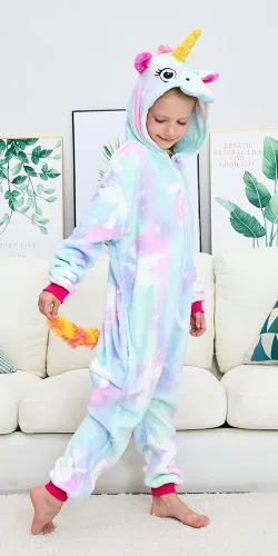 Miniatura 2 de Pijama unisex de unicornio para niños, disfraz de Halloween