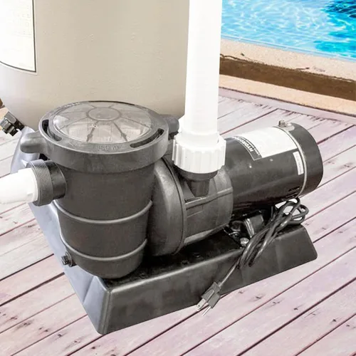 Miniatura 9 de SWIMLINE HYDROTOOLS Bomba de motor de piscina sobre el suelo, Hydro-Flo 1 HP con 5280 GPH, vertical