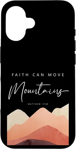 Miniatura 31 de iPhone 12/12 Pro Faith Can Move Mountains - Funda cristiana inspiradora Mateo 17 20