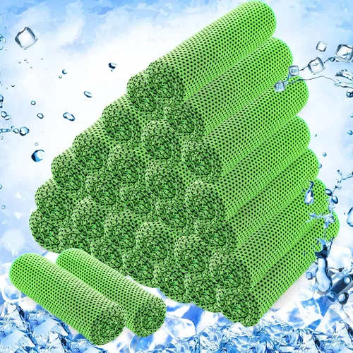 Miniatura 27 de Hosuly Paquete de 30 Toallas Refrescantes, 40"x12" Hielo Transpirables Suaves Frías Paño de Sudor Microfibra Paños de Entrenamiento para Gimnasio