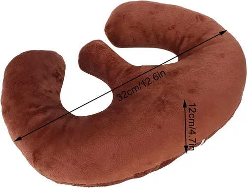 Miniatura 3 de Dioche Almohada de apoyo para senos de salón de belleza, cojín de masaje para mesas de masaje para aliviar la tensión del tratamiento (café oscuro)