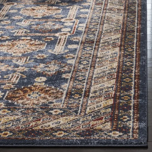 Miniatura 4 de SAFAVIEH Bijar Collection BIJ653B - Alfombra tradicional oriental, envejecida, no desprende pelusa, 2 pies 3 pulgadas x 10 pies, color azul