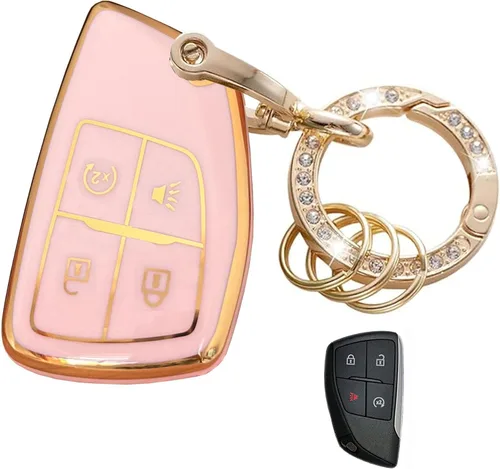 Miniatura 8 de para Funda de Llavero de Chevy Protector de Llave Compatible con 2021-2025 Chevy Tahoe Suburban GMC Yukon Denali Silverado Llaves Inteligentes