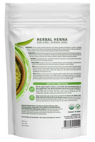 Miniatura 2 de Pardesi Henna orgánica natural 7.05 oz - Tratamiento natural para el cabello y acondicionador Halal, sin OMG, vegano Sin químicos