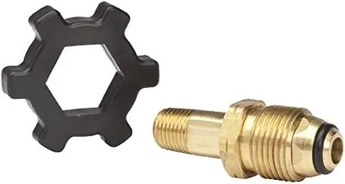 Miniatura 2 de Mr. Heater F273762 1/4 rosca de tubo macho x nariz suave de flujo completo P.O.L. Fitting, multicolor, regular