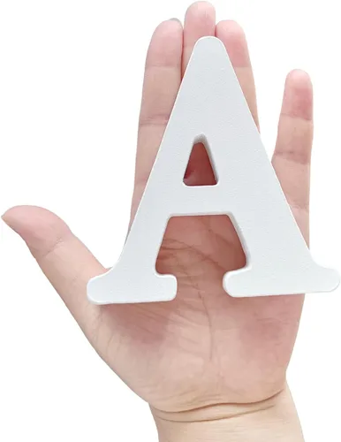 Miniatura 2 de Letras de madera de 4 pulgadas, letras de madera sin terminar para manualidades, letras del alfabeto de marquesina blanca para bodas, fiestas