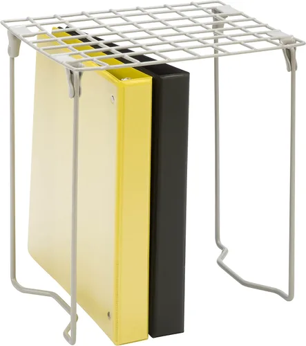 Miniatura 4 de Honey-Can-Do Estante apilable de alambre de acero, organizador de almacenamiento de metal plateado, inserto de casillero de escuela y gimnasio Plata
