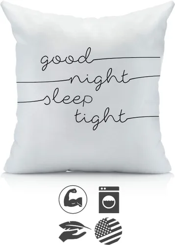 Miniatura 11 de Oh, Susannah funda para almohadón con inscripción "Good night sleep tight", Microfibra, Estándar