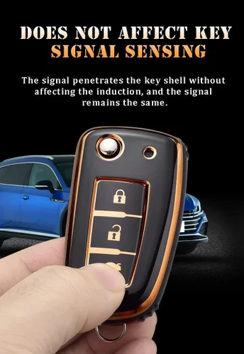 Miniatura 4 de Funda protectora para llave de TPU suave para Nissan Rogue Flip con 3 botones, soporte para llave remota inteligente para Nissan Rogue Select