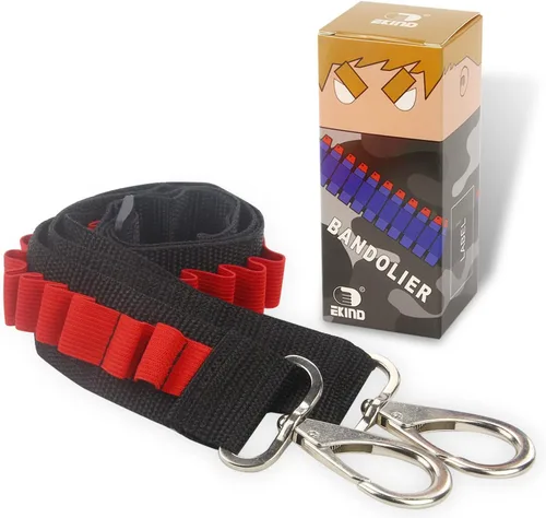 Miniatura 10 de Carrillera EKIND para munición de pistola de juguete, dardos, para pistolas Elite Nerf N-strike Blasters Hebilla de dos Piont azul