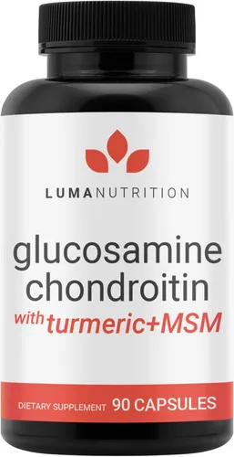Luma Nutrition Glucosamina Condroitina MSM - Cúrcuma, Boswellia - Suplemento premium - para hombres y mujeres - Suplemento articular - 90 cápsulas
